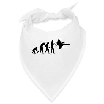 Evolution des Menschen - Kampfsport - Bandana - Weiß - Vorne