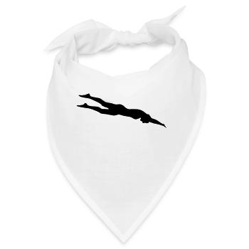 Schwimmerin, Schwimmen - Bandana - Weiß - Vorne