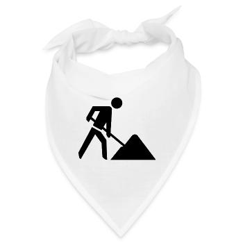 Baustelle - Bandana - Weiß - Vorne