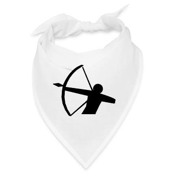 Bogenschütze Piktogramm - Bandana - Weiß - Vorne