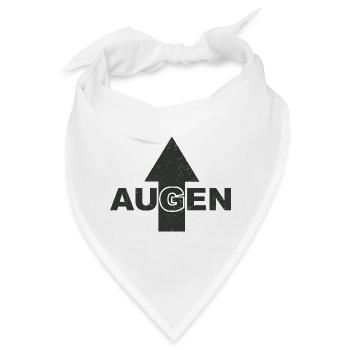 Achtung Augen hier Oben - Bandana - Weiß - Vorne