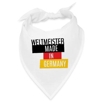 Weltmeister Made in Germany - Bandana - Weiß - Vorne