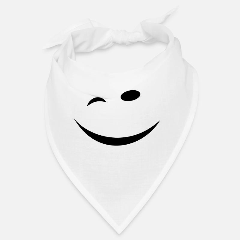 Zwinkersmiley - Bandana - Weiß