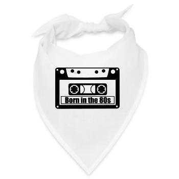 born in the 80s - Bandana - Weiß - Vorne