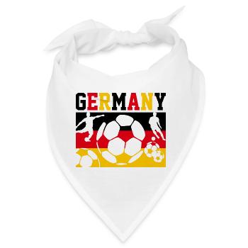 Deutschlandflagge Deutschland Fanshirt - Bandana - Weiß - Vorne