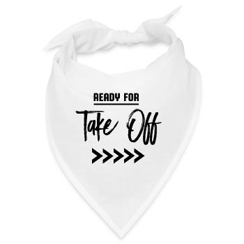 Ready for take off - Bandana - Weiß - Vorne