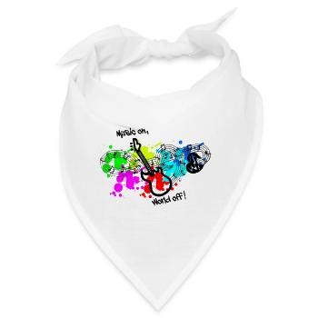 Musik, Musik immer und überall, Musik machen - Bandana - Weiß - Vorne