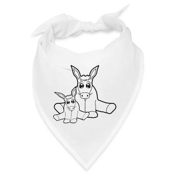nachwuchs junges mama papa klein baby suess niedli - Bandana - Weiß - Vorne