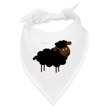 Schwarzes Schaf - Bandana - Weiß - Vorne