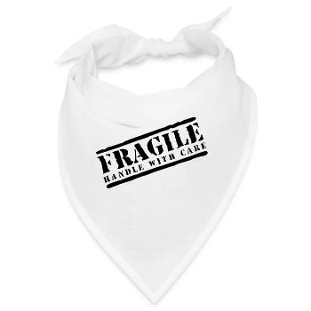 Fragile handle with care - Bandana - Weiß - Vorne