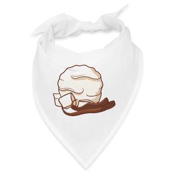 Vanille Eis Speiseeis Eiskrem Eiscreme Kugeleis - Bandana - Weiß - Vorne