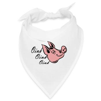 Kleines Schweinchen - Bandana - Weiß - Vorne