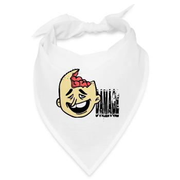 Dumm behindert Idiot - Bandana - Weiß - Vorne