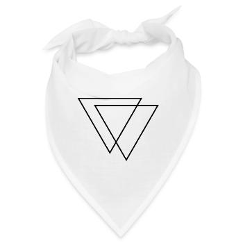 Dreiecke - Bandana - Weiß - Vorne
