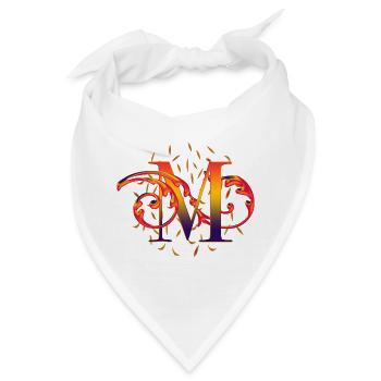 Buchstabe M - Bandana - Weiß - Vorne