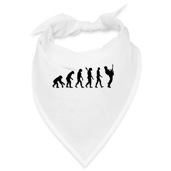 Gitarrist Bassist Evolution - Bandana - Weiß - Vorne