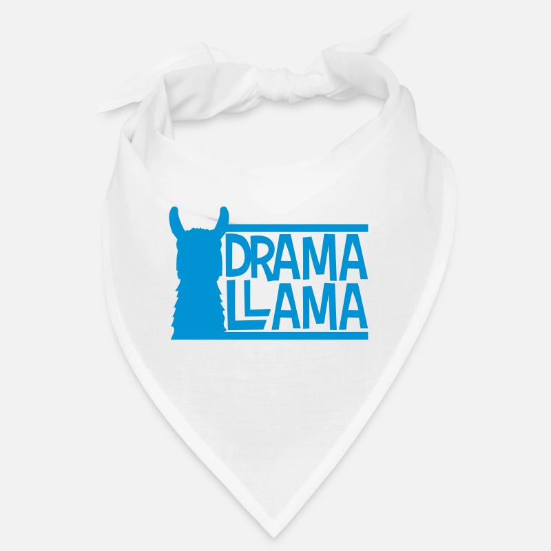 blue bars text logo drama llama party cool celebration Bandana