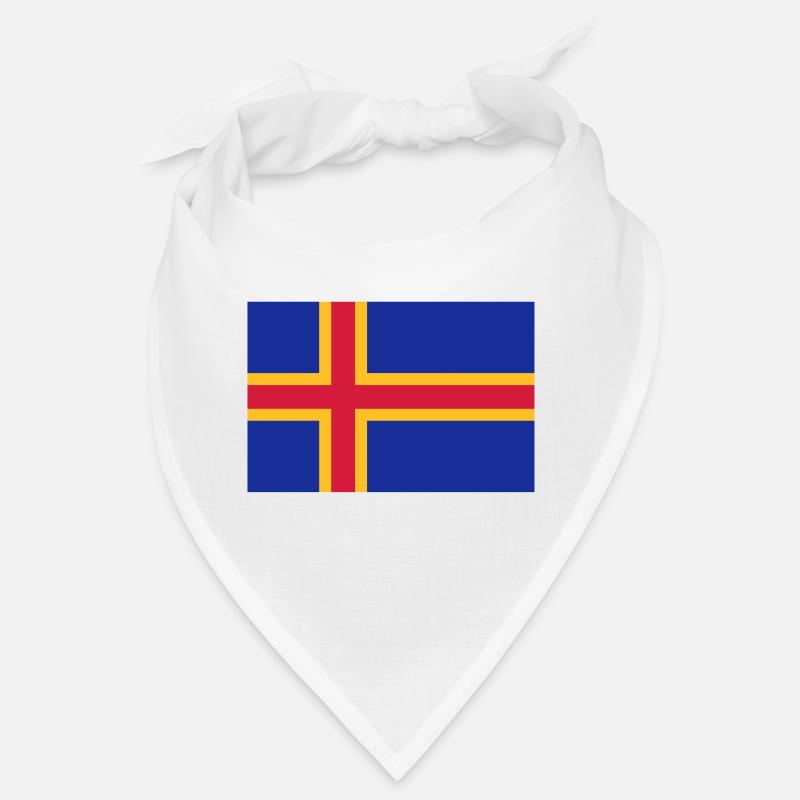 drapeau_aland - Bandana - Weiß
