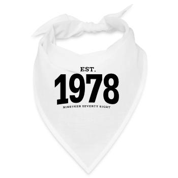EST. 1978 Nineteen Seventy Eight - Bandana - Weiß - Vorne