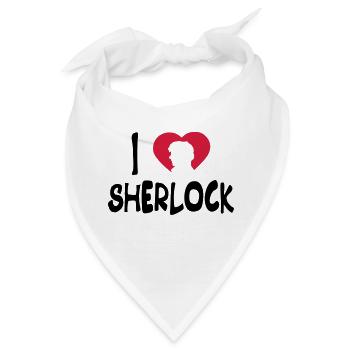 ich liebe sherlock - Bandana - Weiß - Vorne