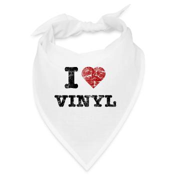 i_love_vinyl_vintage - Bandana - Weiß - Vorne