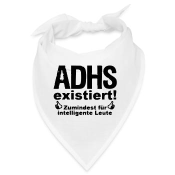 ADHS Spruch hyperaktiv Medizin Geschenk - Bandana - Weiß - Vorne