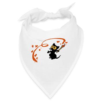 Kitten Malerin Georgia - Bandana - Weiß - Vorne