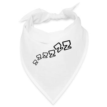 zzz schlafen muede erschoepft schnarchen abend nac - Bandana - Weiß - Vorne