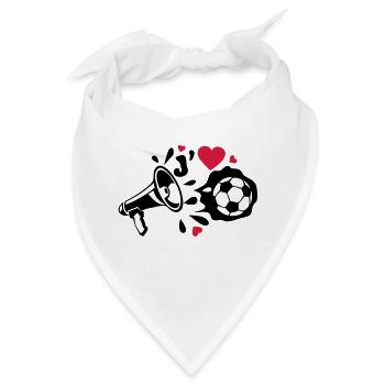 Megaphon Fußball Fußball love love - Bandana - Weiß - Vorne