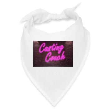 Neon Lettering Casting Couch on Brick Wall Poster - Bandana - Weiß - Vorne