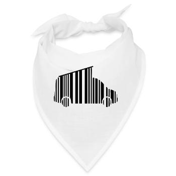 camper van dachzelt strichcode - Bandana - Weiß - Vorne