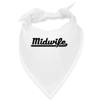 Hebamme - Bandana - Weiß - Vorne