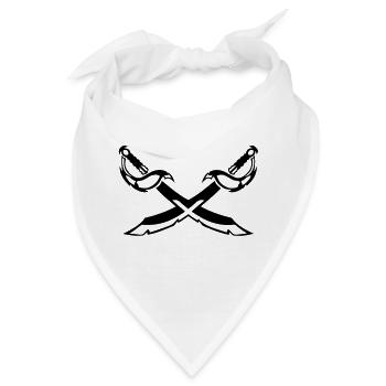 Degen Säbel kreuzt 202 - Bandana - Weiß - Vorne