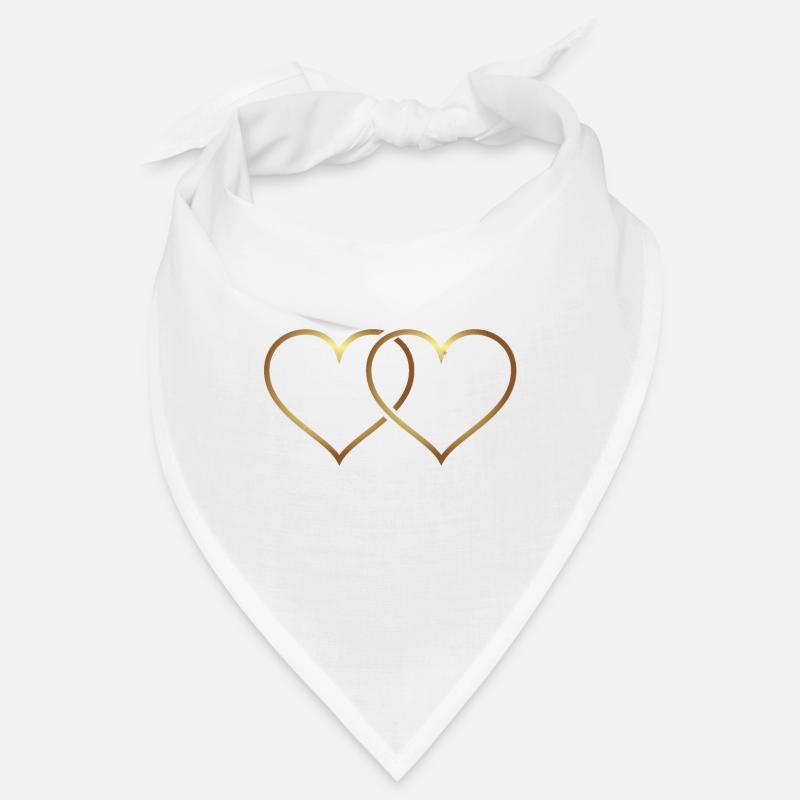 cœur - Bandana - blanc