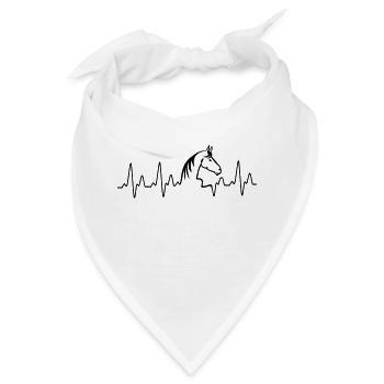 Herzschlag Pferd HD - Bandana - Weiß - Vorne