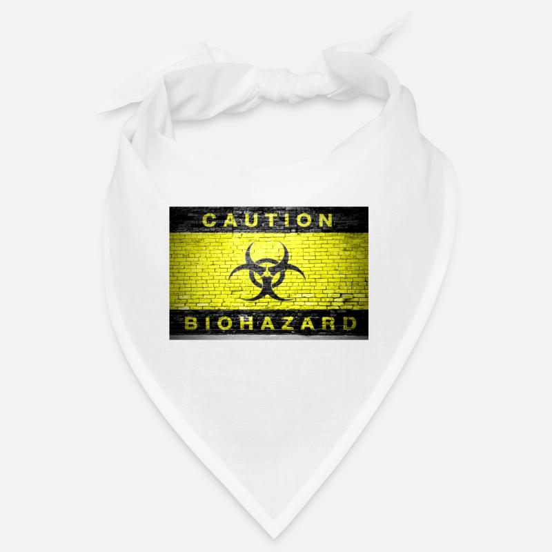 Attention Biohazard brique mur affiche Bandana