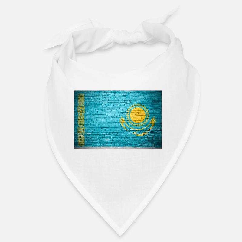 Affiche de graffiti de drapeau de mur de brique du Kazakhstan Bandana