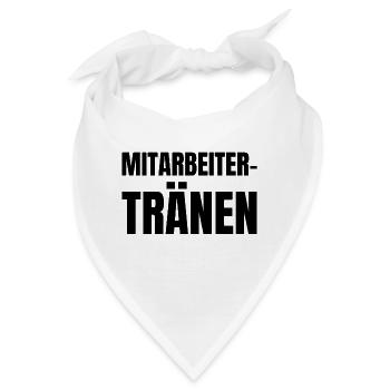 Mitarbeitertränen fieser Chef Tasse - Bandana - Weiß - Vorne