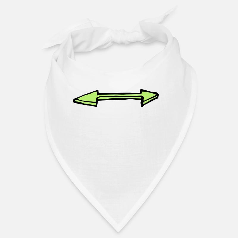 Double flèche verte à gauche et à droite Bandana