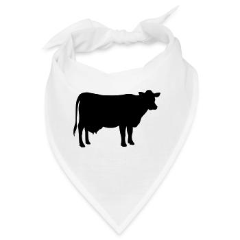 Kuh - Bandana - Weiß - Vorne