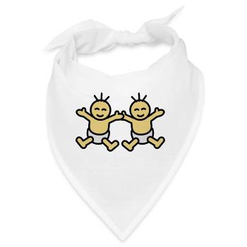 Twin Babys - Bandana - Weiß - Vorne
