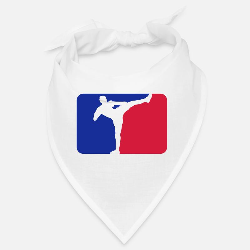 kickboxer logo shield frame red blue kickboxing ka Bandana