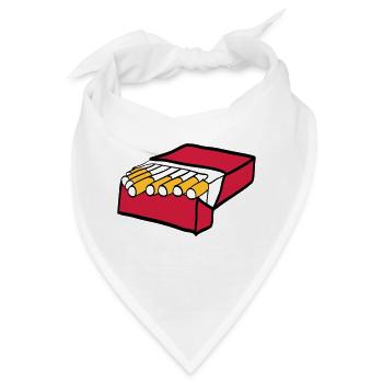 Zigaretten - Bandana - Weiß - Vorne