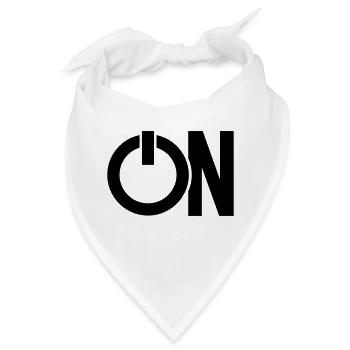 on schalter modus anschalten druecken symbol zeich - Bandana - Weiß - Vorne