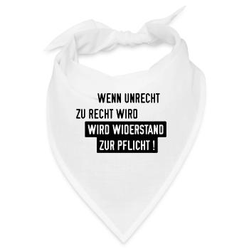 wo-wenn-unrecht-zu-recht- - Bandana - Weiß - Vorne