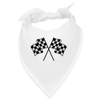 Zielflaggen 2 farbe - Bandana - Weiß - Vorne