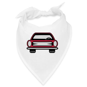 Auto Wagen Fahrzeug grill - Bandana - Weiß - Vorne