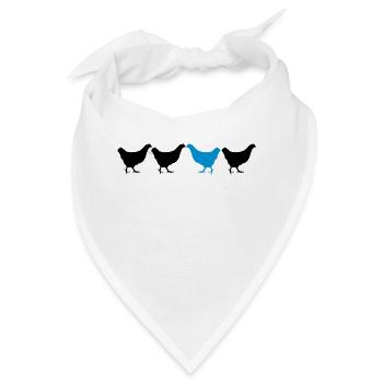 Be Different Huhn - Bandana - Weiß - Vorne