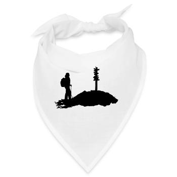 Wandern, Wanderin - Bandana - Weiß - Vorne