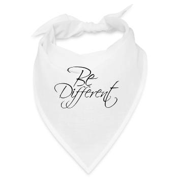 Text Be Different Be You Design - Bandana - Weiß - Vorne
